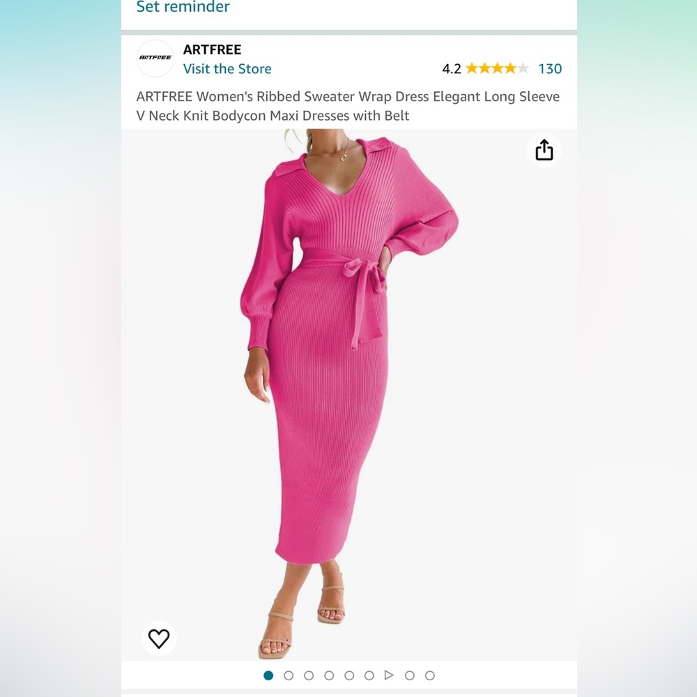 Pink Sweater Dress